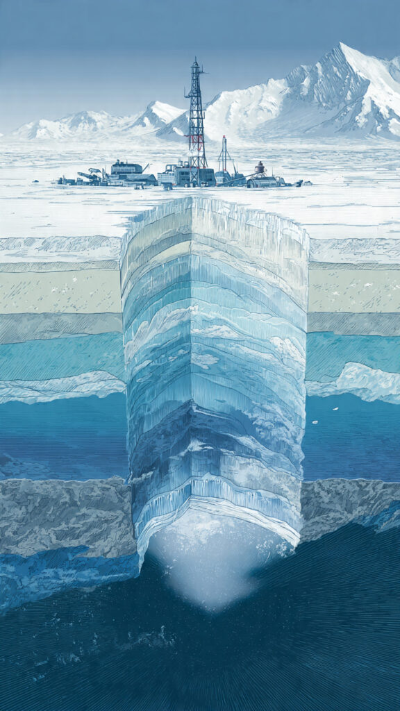 Corte Transversal del Lago Vostok